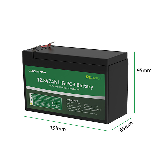 Batería de litio recargable Lifepo4 12v 7ah de la ión de litio del ciclo profundo