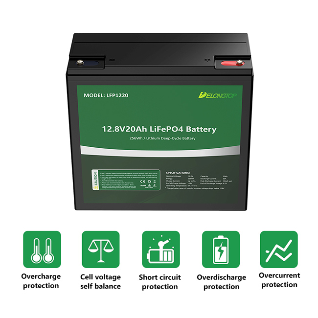 batería recargable del fosfato del hierro del litio de 12V 20AH Lifepo4 para el buscador de los pescados